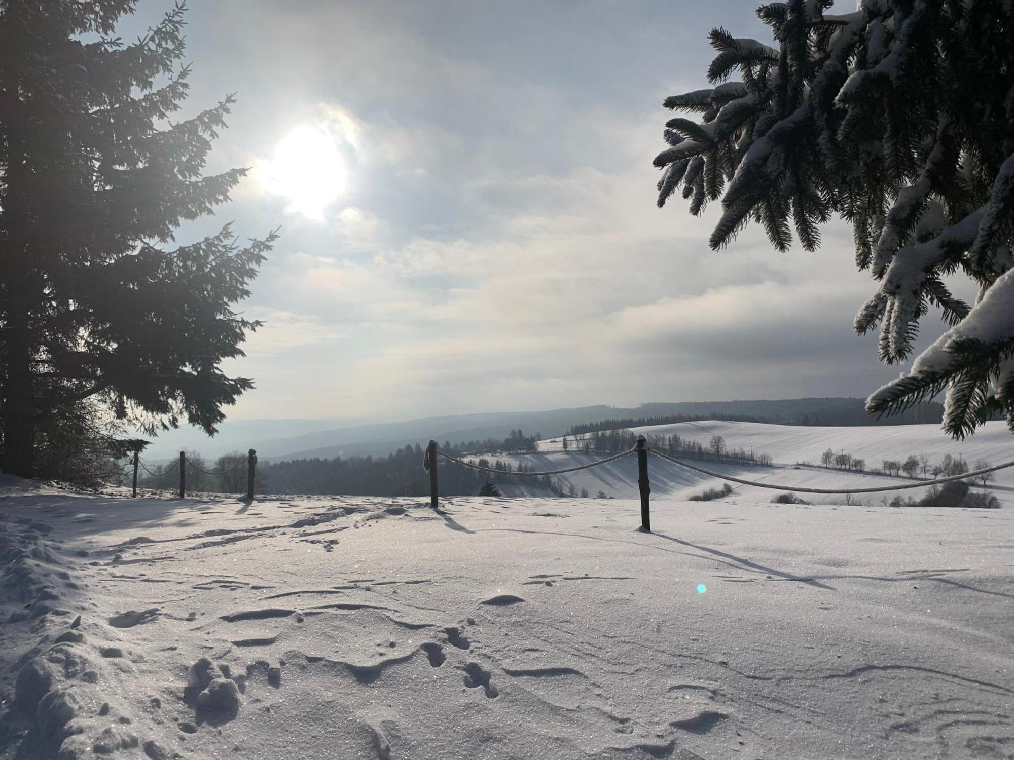 Restaurace A Penzion Gansberg Cotkytle Kültér fotó